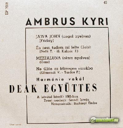 Ambrus Kyri Jawa John/ Mezzaluna